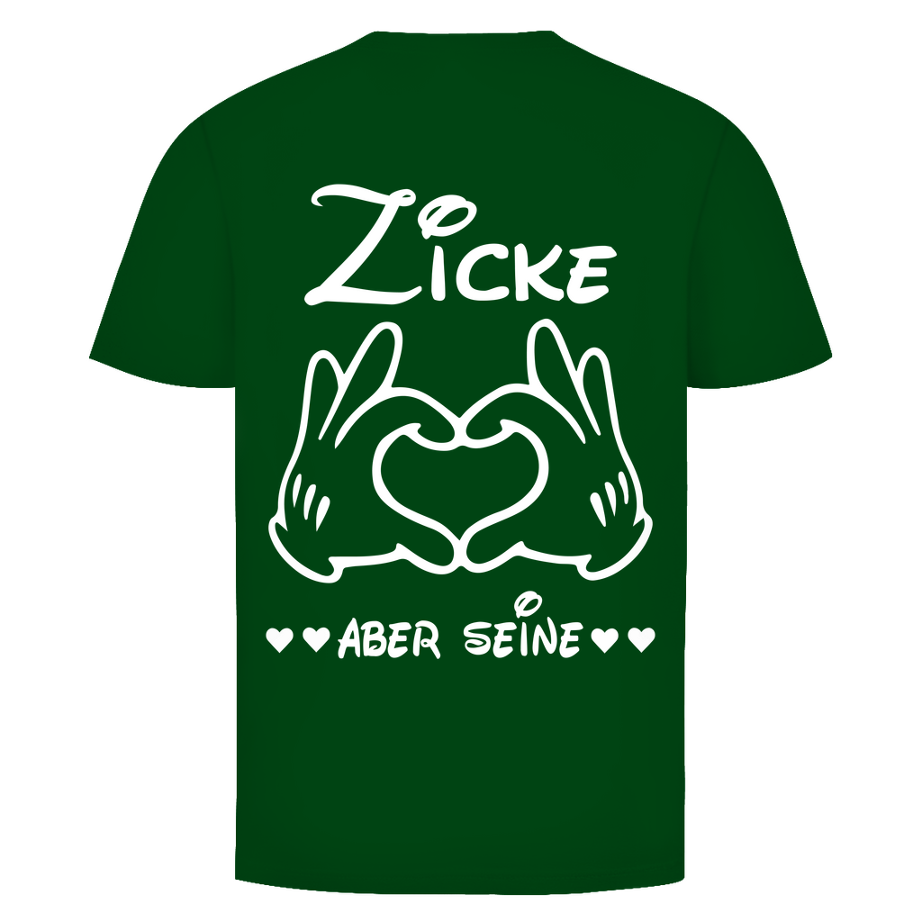 Unisex T-Shirt– Rückenprint Zicke aber seine