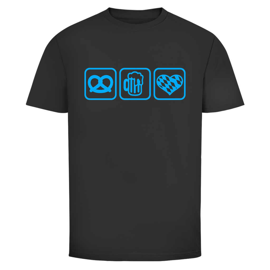 Unisex Wiesn Shirt– Brezel, Bier & Herz