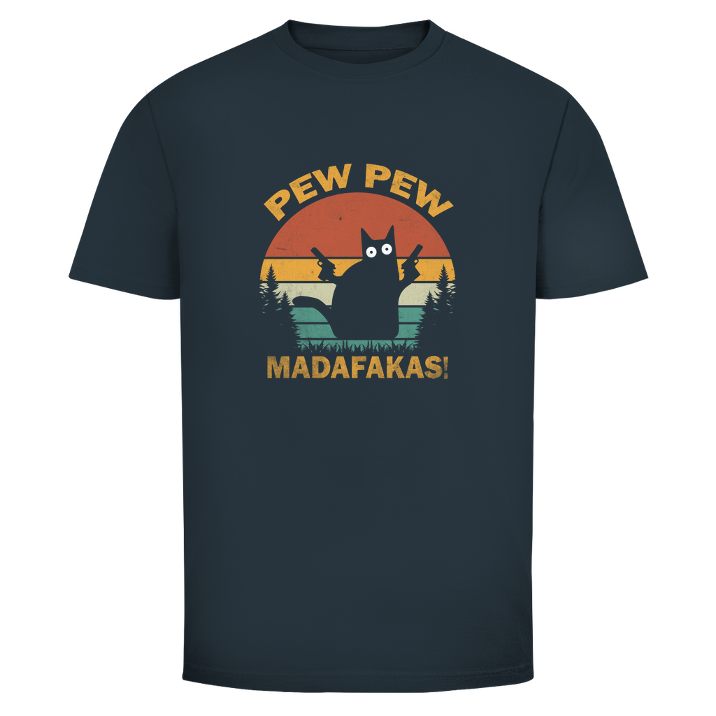 T-Shirt Herren - Pew Pew Madafakas - Lustiges Retro Shirt