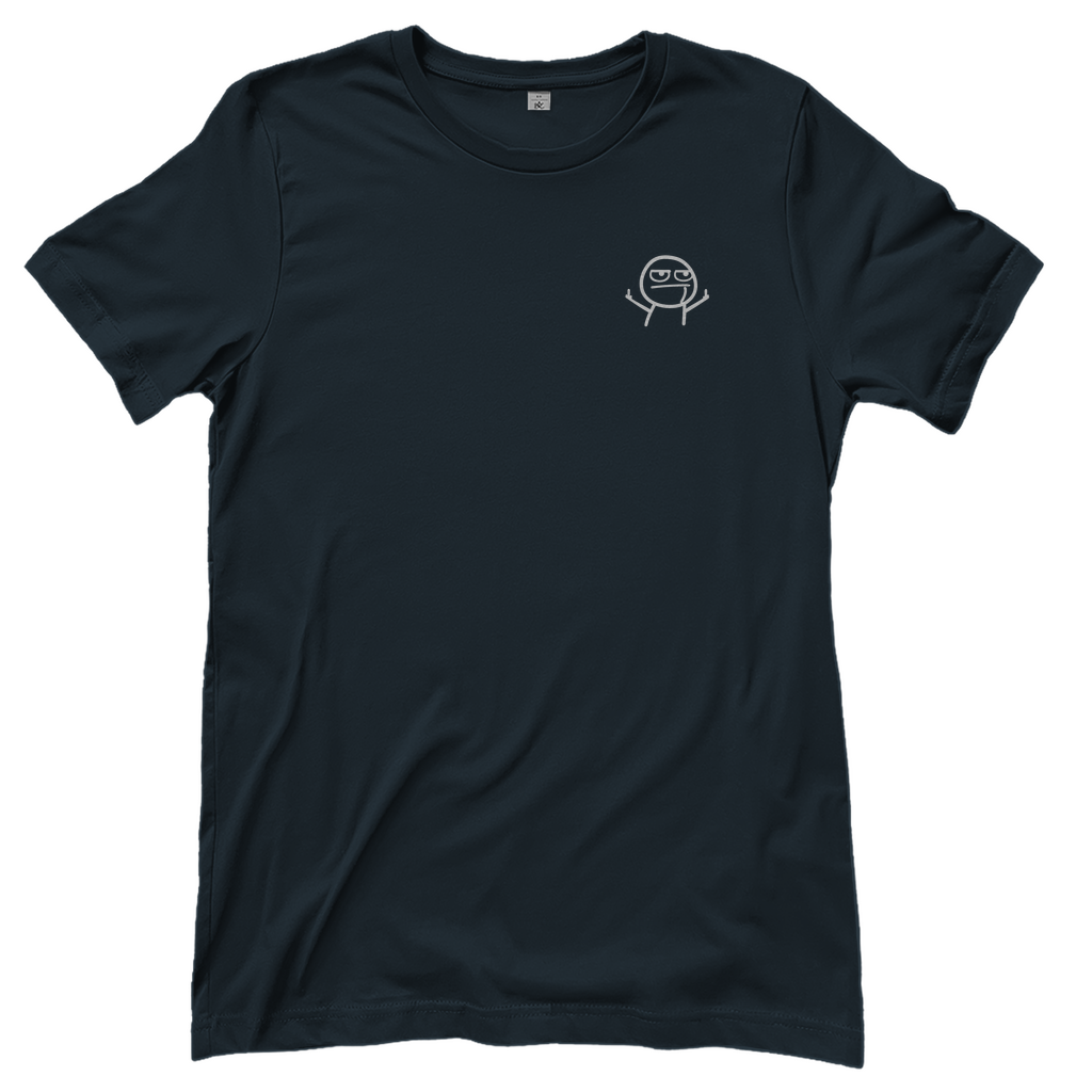 Strichmännchen Mittelfinger Brustdruck | Premium Frauen T-Shirt