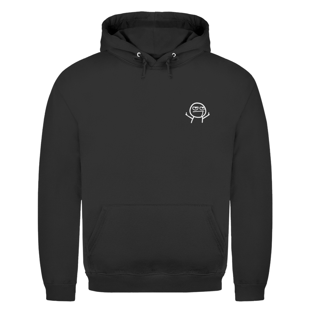 Strichmännchen Mittelfinger Brustdruck | Unisex Hoodie