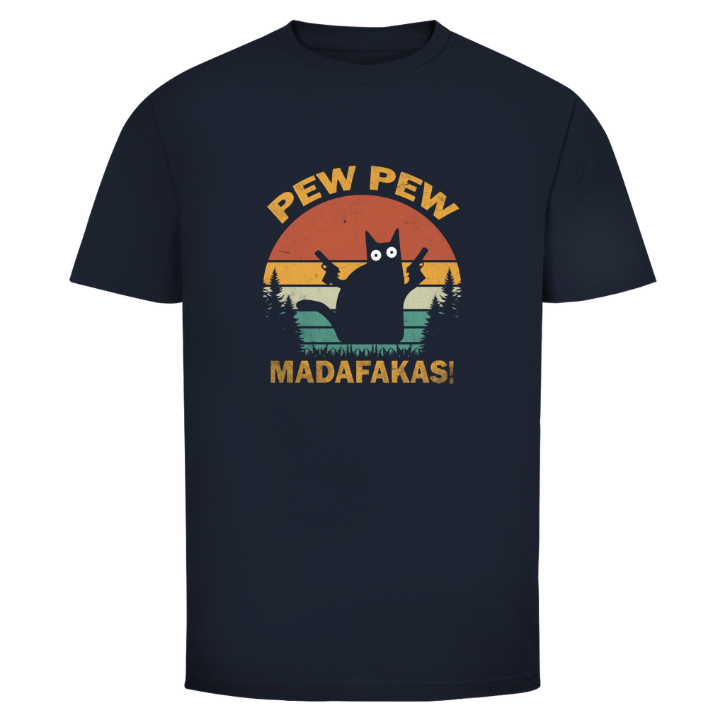 T-Shirt Herren - Pew Pew Madafakas - Lustiges Retro Shirt