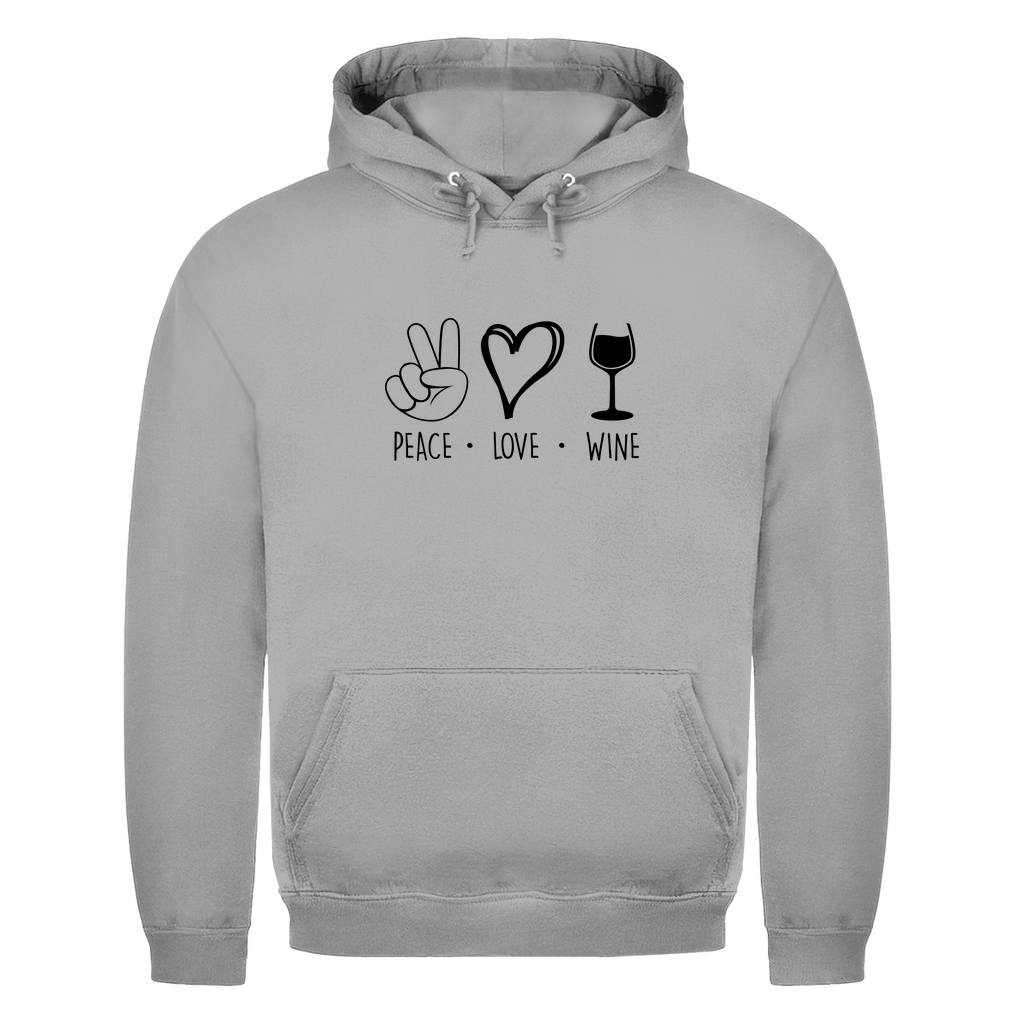 Unisex Hoodie - Peace Love Wine