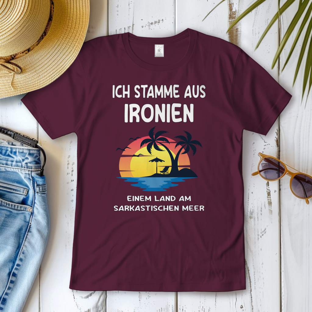 T-Shirt Frauen-Ich stamme aus Ironien
