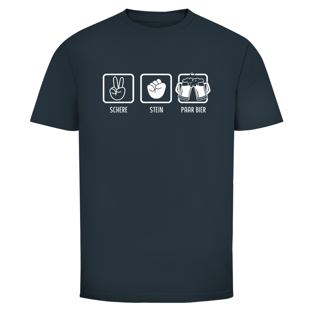 T-Shirt Männer – Schere, Stein, Paar Bier