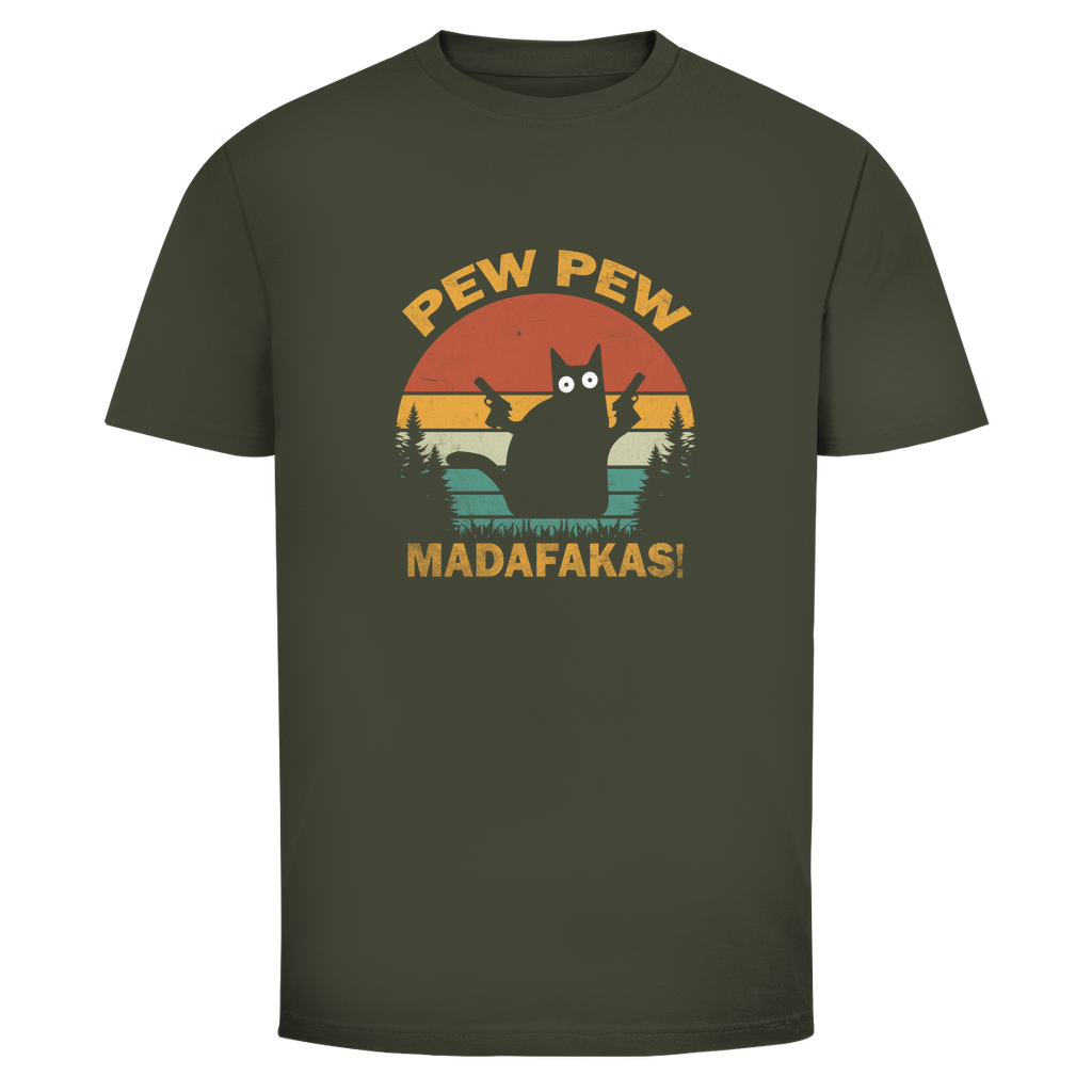 T-Shirt Herren - Pew Pew Madafakas - Lustiges Retro Shirt
