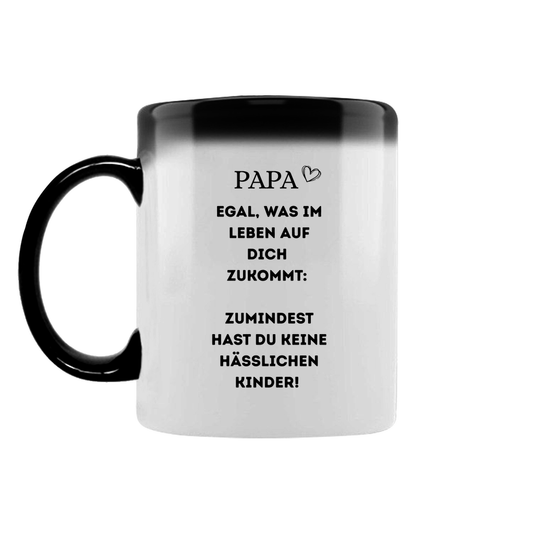 Papa Magic-Tasse – Lustige Farbwechseltasse zum Vatertag mit Kinderwitz