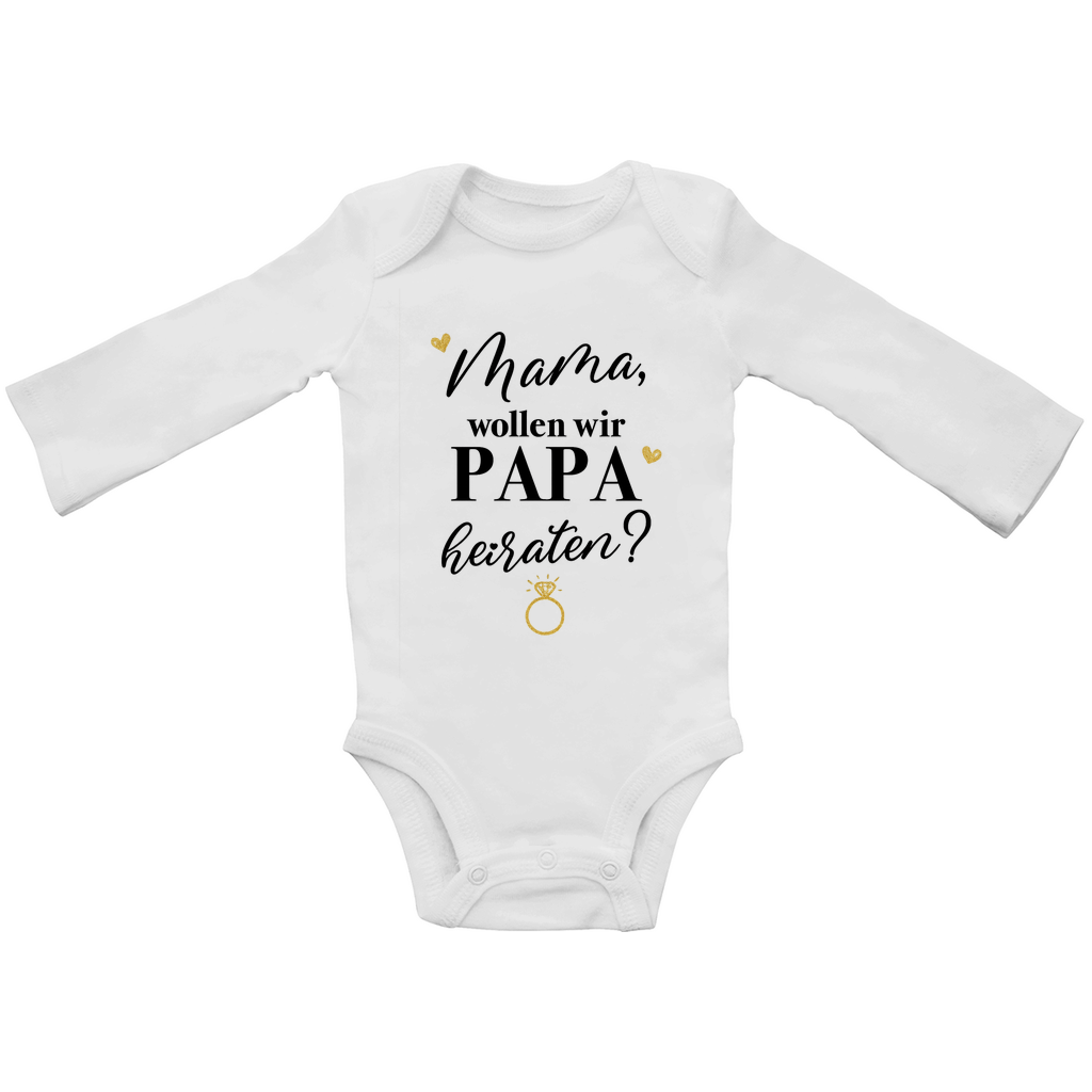 Sollen wir Papa heiraten | Baby Body Langarm