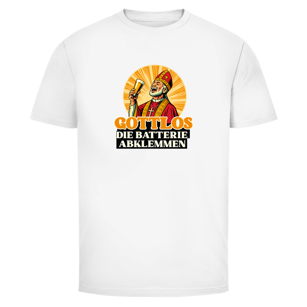 Gottlos die Batterie abklemmen | Unisex T-Shirt