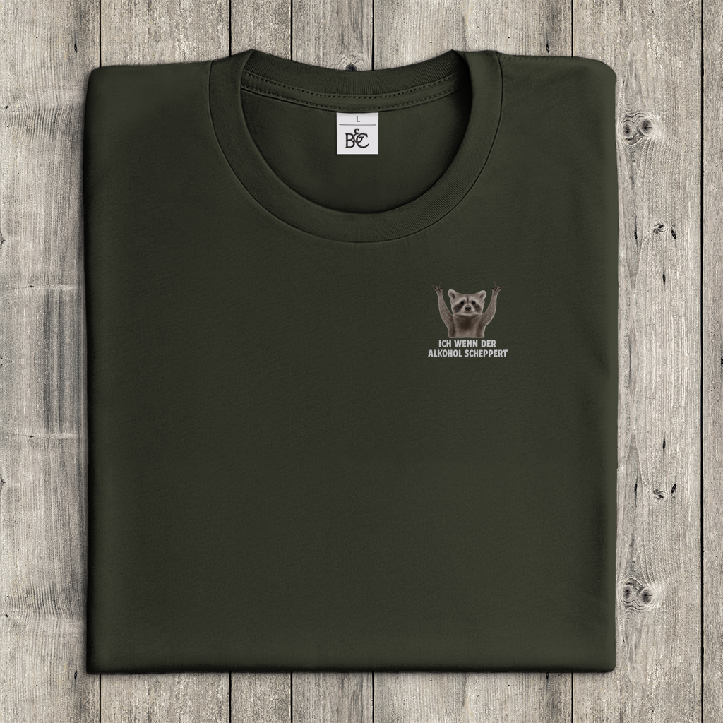 T-Shirt Frauen Minimalistisch - Ich wenn der Alkohol scheppert