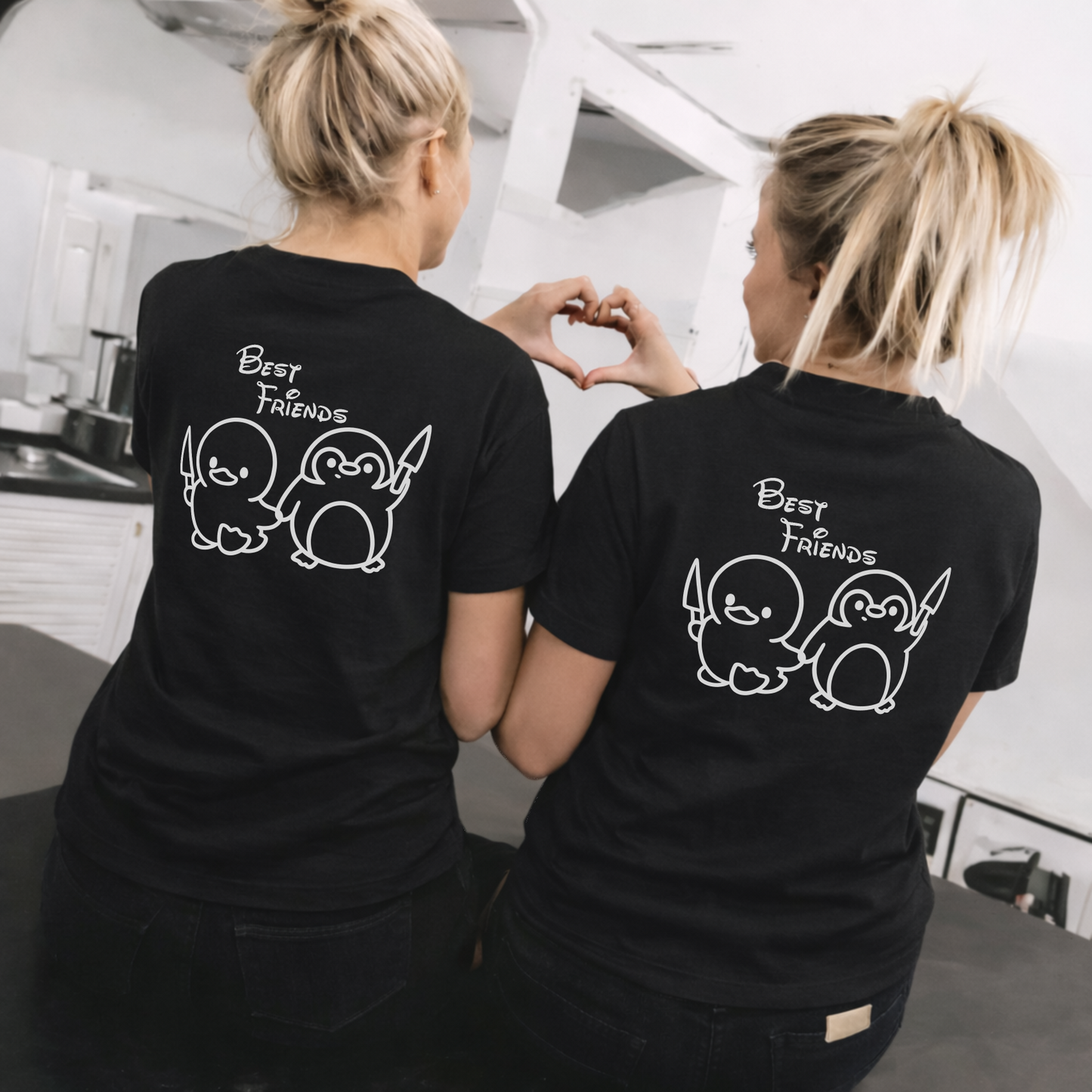 Best Friends Ente & Pinguin Rückendruck x Beste Freunde T-Shirt Bundle