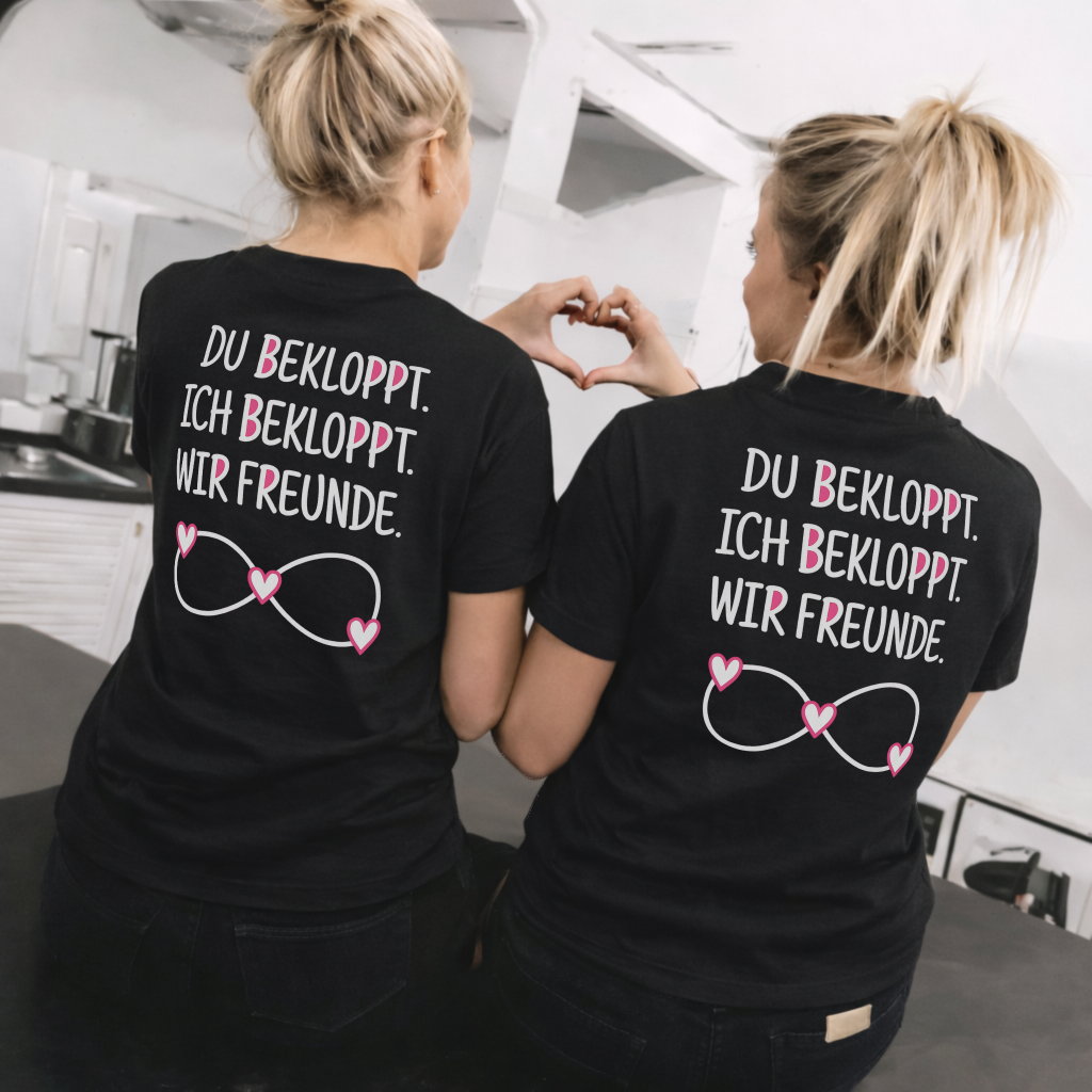 Du bekloppt. Ich bekloppt. Rückendruck x Beste Freunde Shirt Bundle