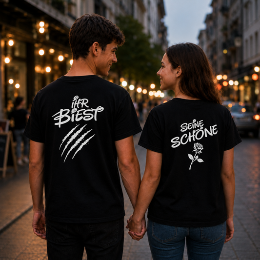 Ihr Biest x Seine Schöne Rückendruck Pärchen Shirt Bundle