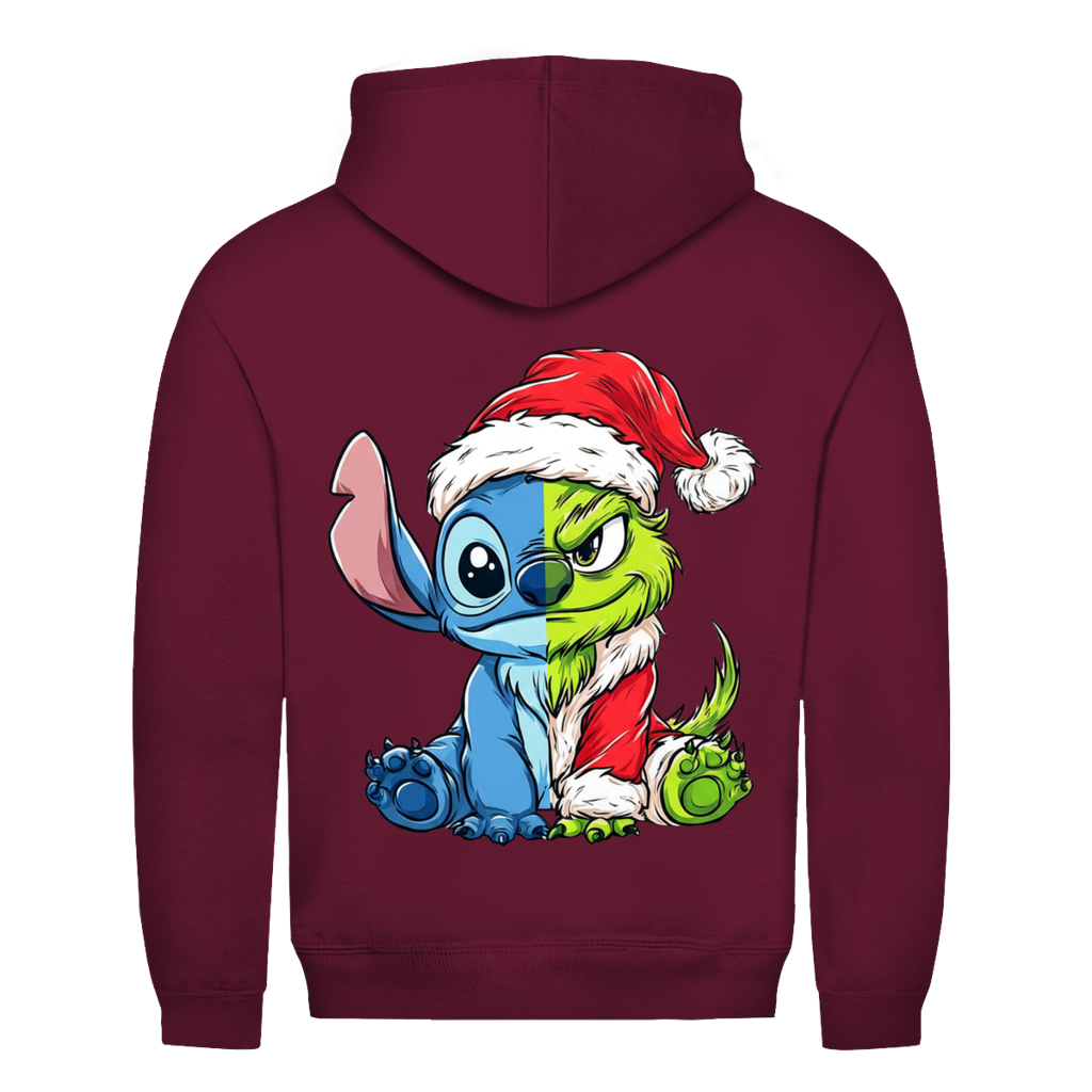 Gritch Rückendruck Hoodie in Bordeaux