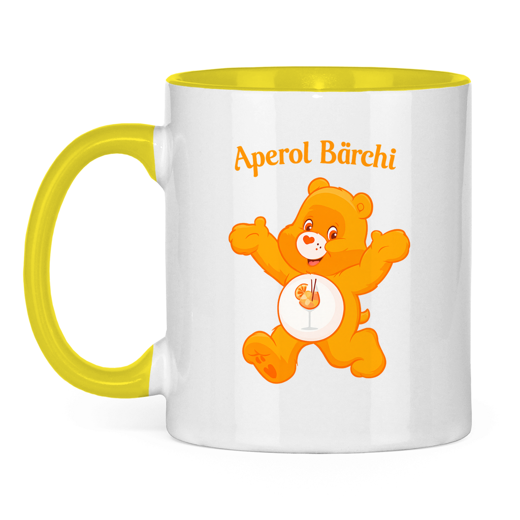Aperol Bärchi | Zweifarbige Tasse — Gelb/Weiß