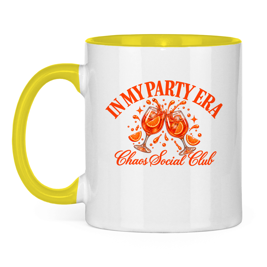 Aperol Era | Zweifarbige Tasse — Gelb/Weiß