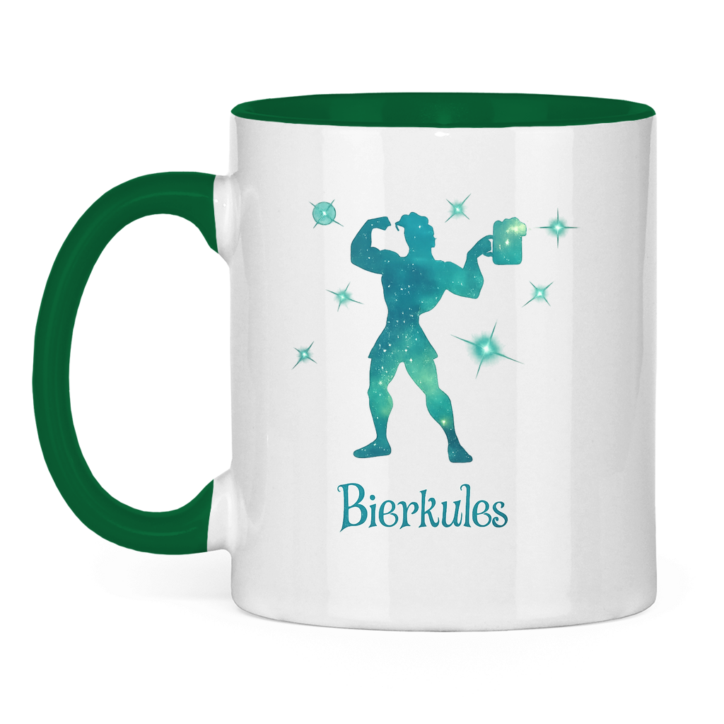 Bierkules | Zweifarbige Tasse — Grün/Weiß