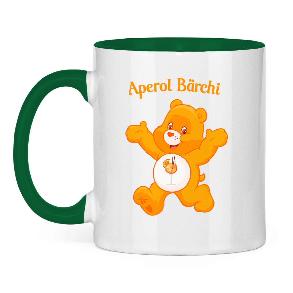 Aperol Bärchi | Zweifarbige Tasse — Grün/Weiß