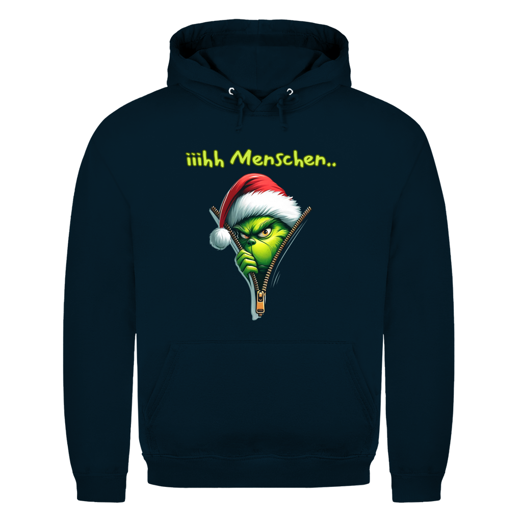 Grinch Menschen 2.0 | Unisex Hoodie — Navy Blau