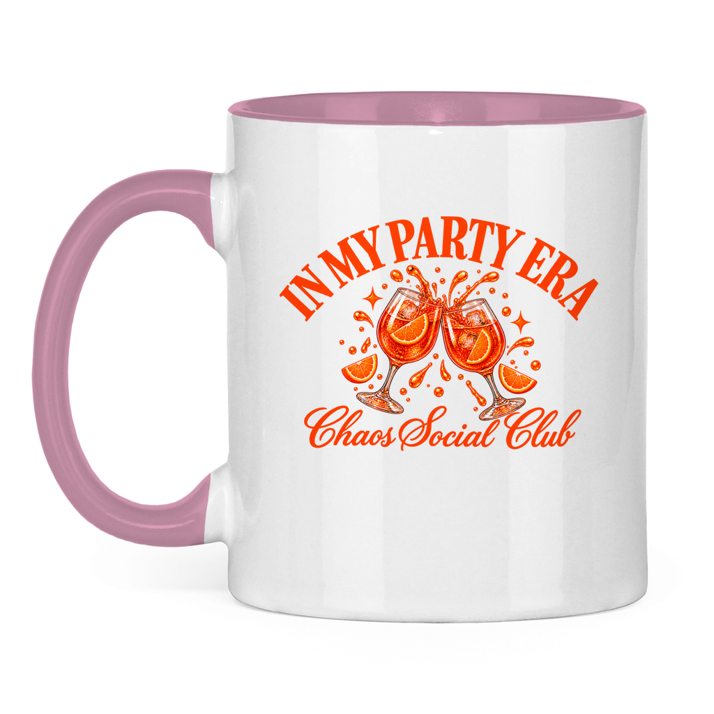 Aperol Era | Zweifarbige Tasse — Rosa/Weiß
