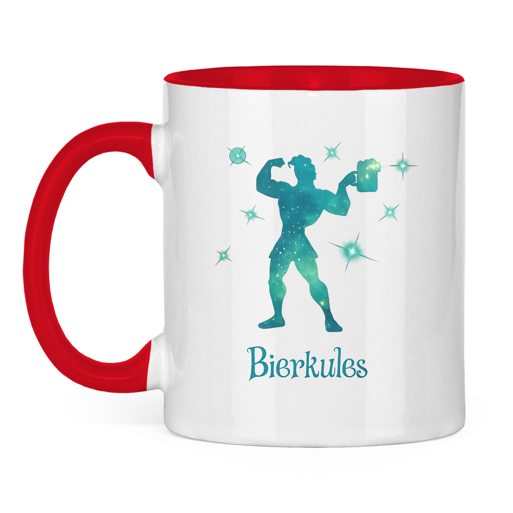 Bierkules | Zweifarbige Tasse — Rot/Weiß