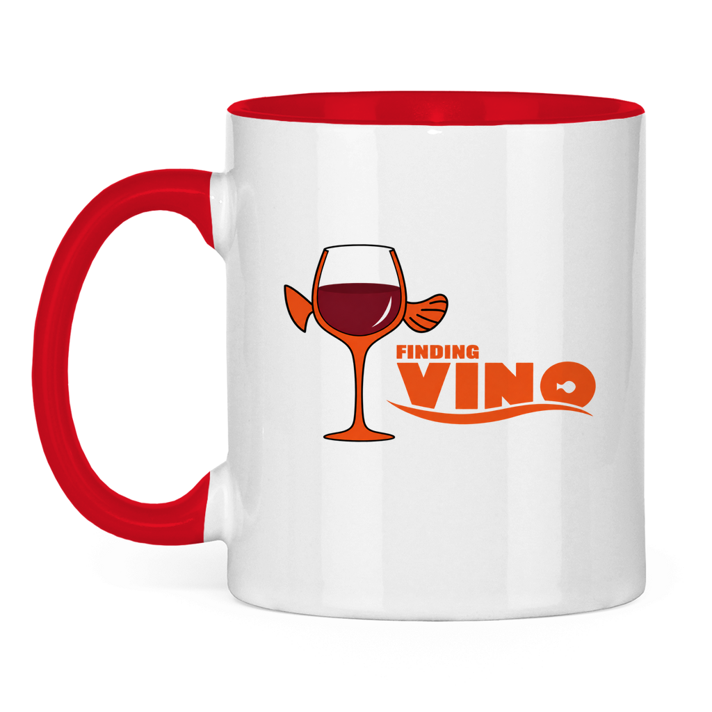 Finding Vino | Zweifarbige Tasse — Rot/Weiß
