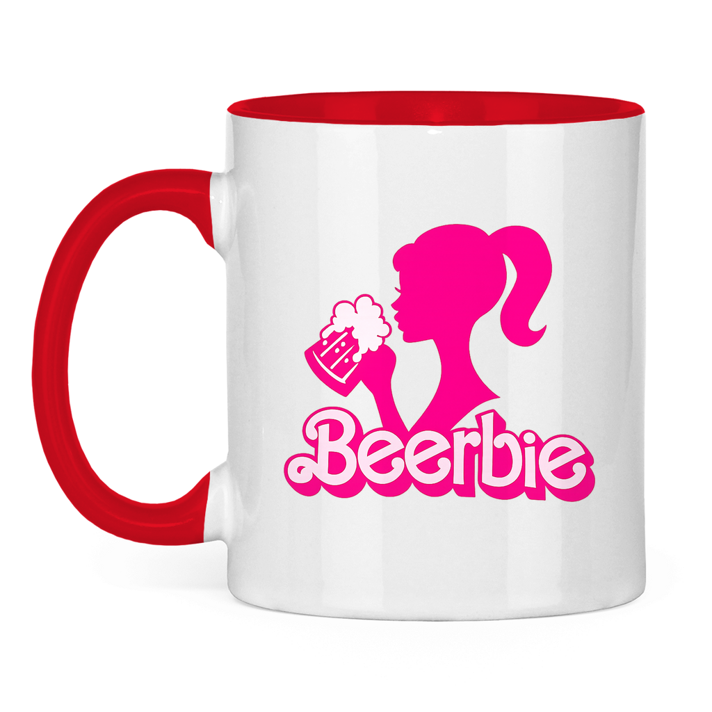 Beerbie | Zweifarbige Tasse — Rot/Weiß