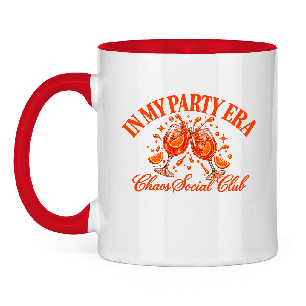Aperol Era | Zweifarbige Tasse — Rot/Weiß