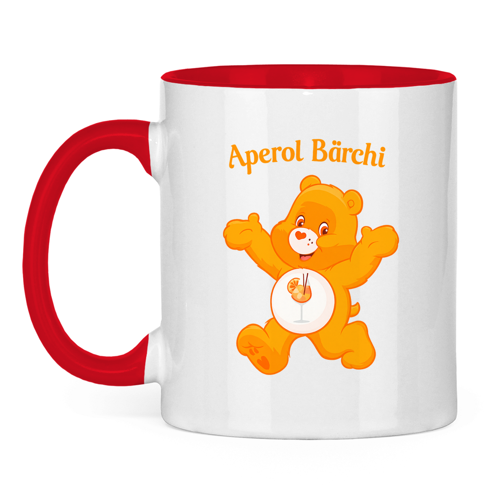 Aperol Bärchi | Zweifarbige Tasse — Rot/Weiß