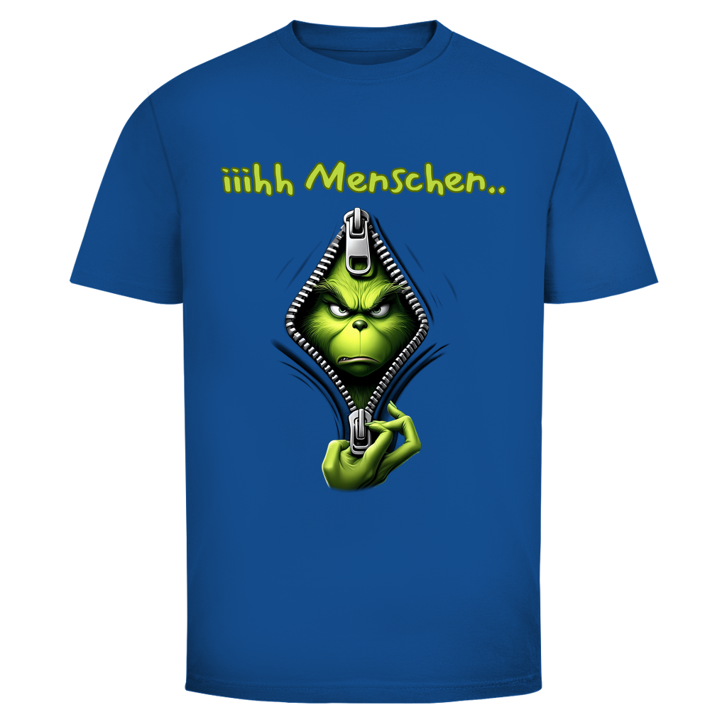 Grinch Menschen T-Shirt in Royalblau