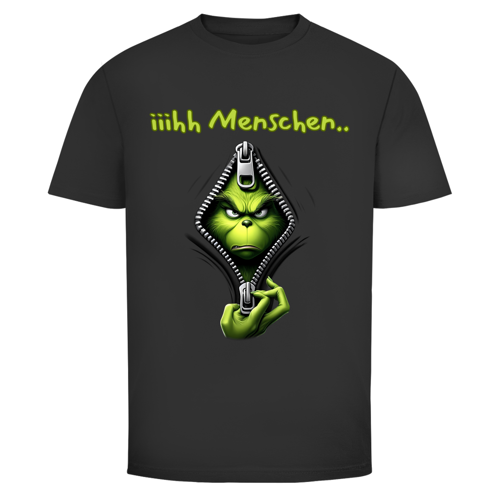 Grinch Menschen T-Shirt in Schwarz