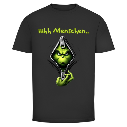 Grinch Menschen T-Shirt in Schwarz