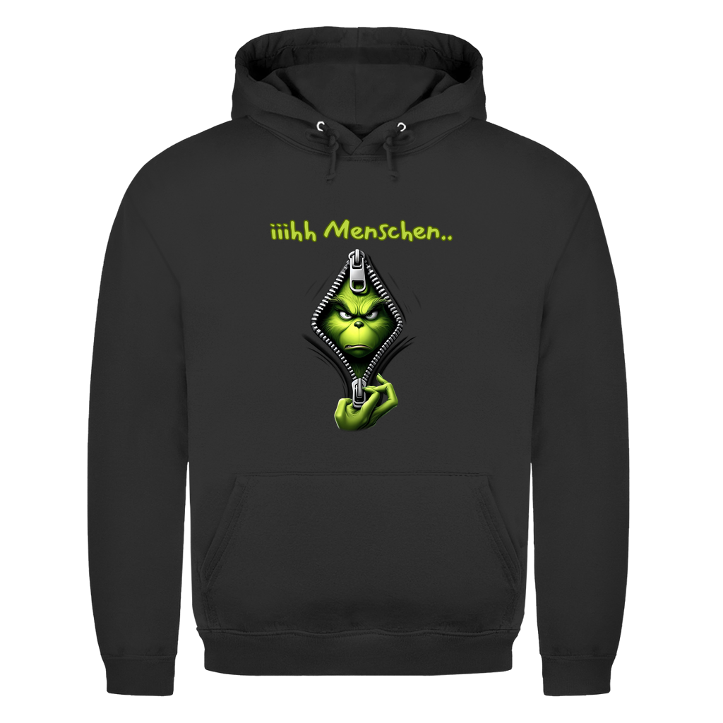 Grinch Menschen Hoodie in Schwarz