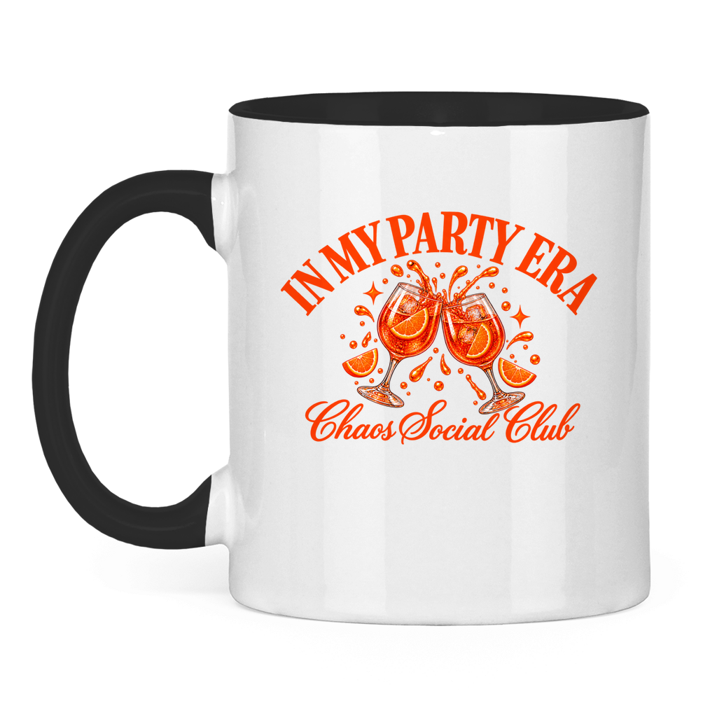 Aperol Era | Zweifarbige Tasse — Schwarz/Weiß