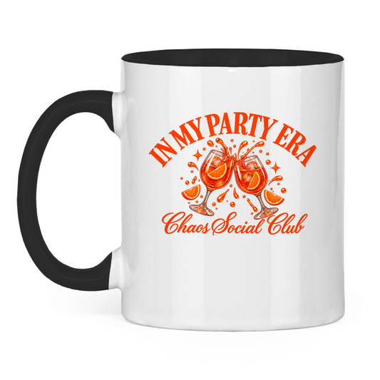 Aperol Era | Zweifarbige Tasse — Schwarz/Weiß