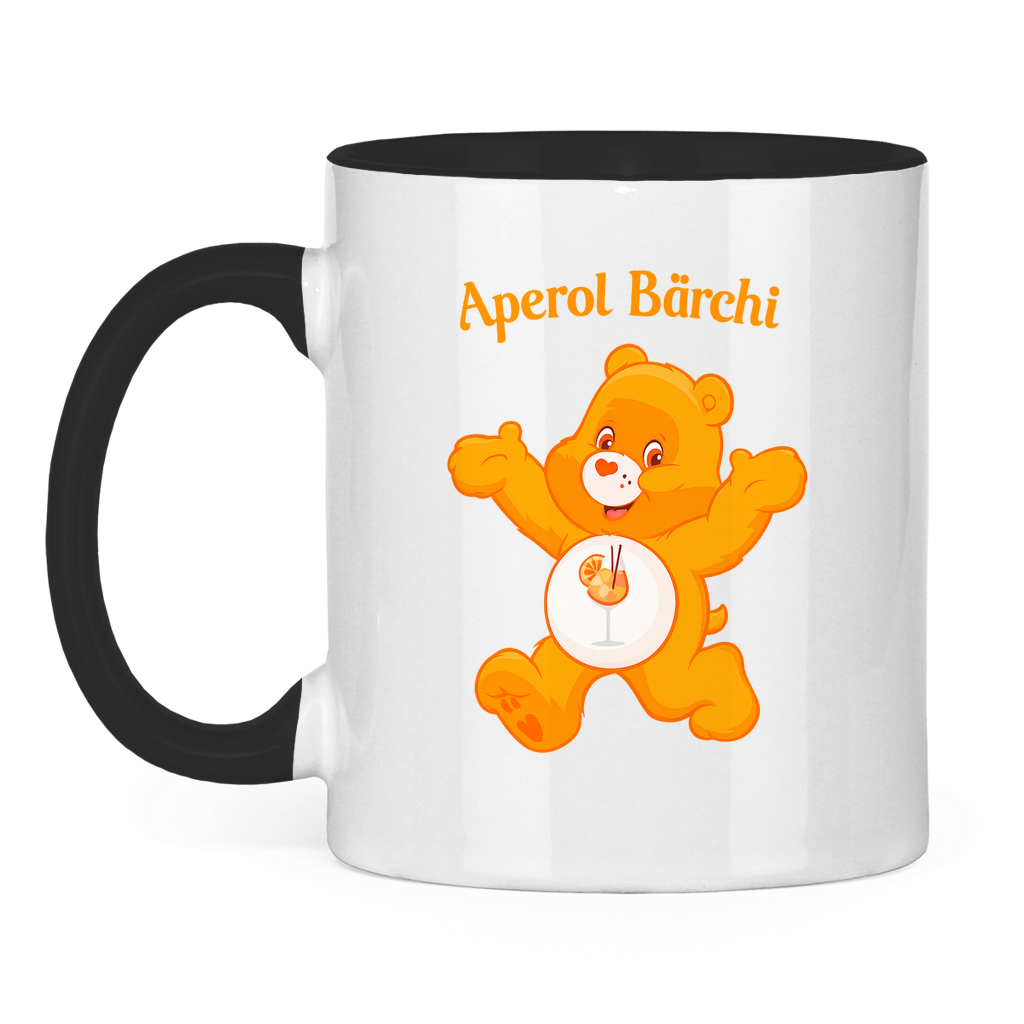 Aperol Bärchi | Zweifarbige Tasse — Schwarz/Weiß