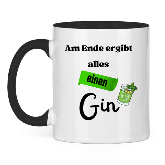 Alles ein Gin | Zweifarbige Tasse — Schwarz/Weiß