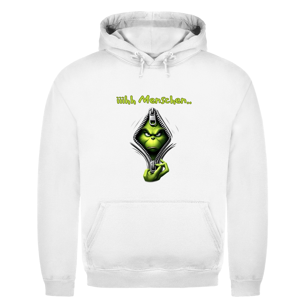 Grinch Menschen Hoodie in Weiß